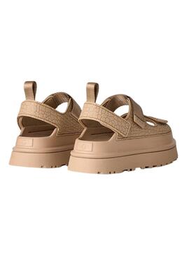 Sandales UGG GoldenGlow estampées toastées pour femme
