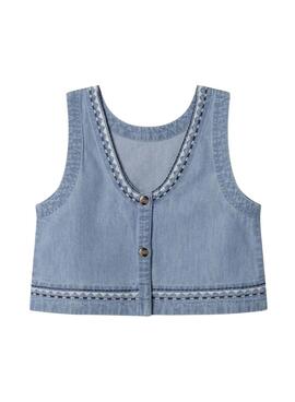Top Pepe Jeans Ivy en denim azul para niña