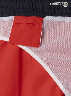 Maillot Pepe Jeans logo imprimé rouge pour enfant