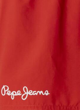 Maillot Pepe Jeans logo imprimé rouge pour enfant