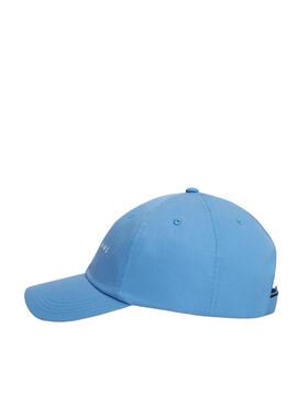Casquette Tommy Jeans Linear Logo bleue pour homme