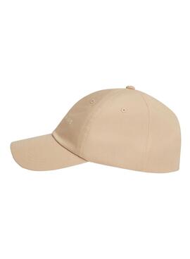 Casquette Tommy Jeans Linear Logo beige pour homme