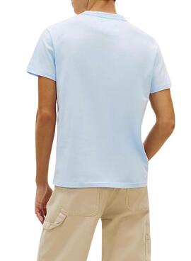 T-shirt Tommy Jeans logo vintage bleu pour homme