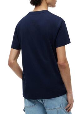 T-shirt Tommy Jeans Sflag marine pour homme
