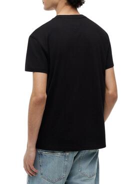 T-shirt Tommy Jeans Sflag noir pour homme