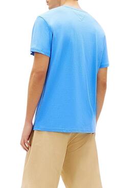 Maillot Tommy Jeans Essential Flag bleu pour homme