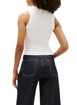 Haut Tommy Jeans Bubble blanc pour femme