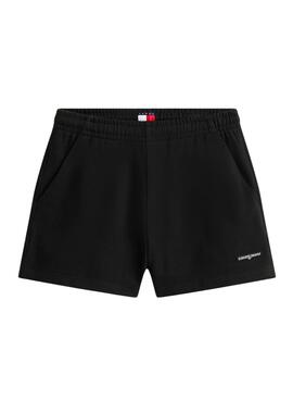 Shorts Tommy Jeans Script Label noir pour femme