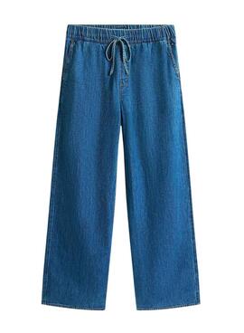 Pantalon Tommy Jeans en denim chambray medio para mujer.