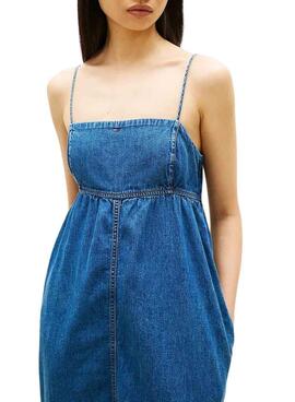 Robe Tommy Jeans en chambray maxi pour femme