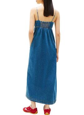 Robe Tommy Jeans en chambray maxi pour femme