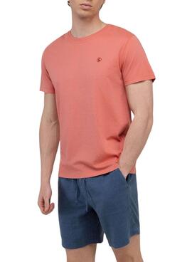 T-shirt El Ganso Dyed corail pour homme