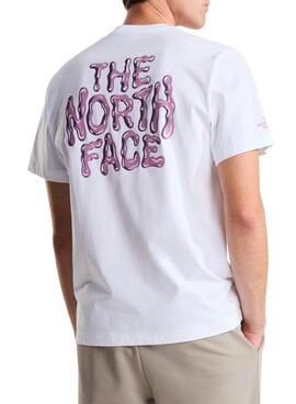 T-shirt The North Face Drip Logo blanc pour homme