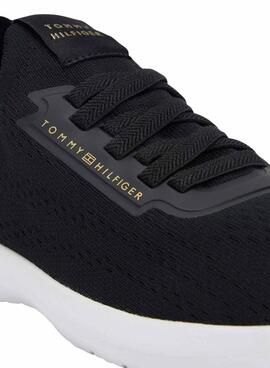 Chaussures Tommy Hilfiger Knit Extralight noir pour femme