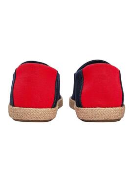 Espadrilles Tommy Hilfiger Core avec logo marine pour homme.