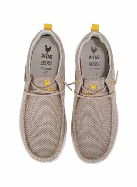 Chaussures Walkin Pitas Kell beige pour homme