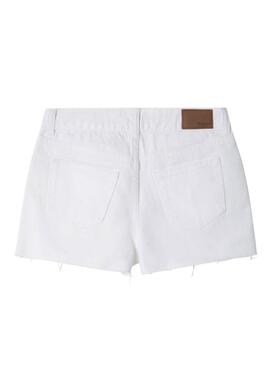 Shorts en jean Pepe Jeans A-Line blanc pour fille