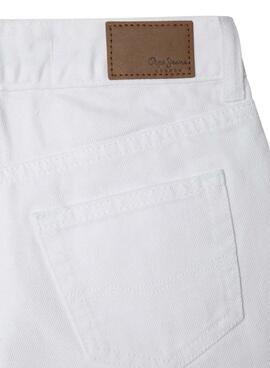 Shorts en jean Pepe Jeans A-Line blanc pour fille