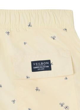 Maillot de bain Silbon raquetas jaune pour homme