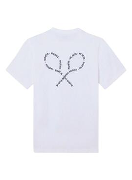 T-shirt Silbon Lettrage blanc pour homme