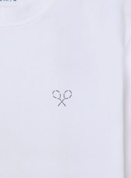 T-shirt Silbon Lettrage blanc pour homme