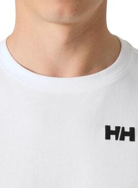 T-shirt Helly Hansen Core blanc pour homme.