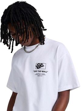 T-shirt Vans Stacked blanc pour homme