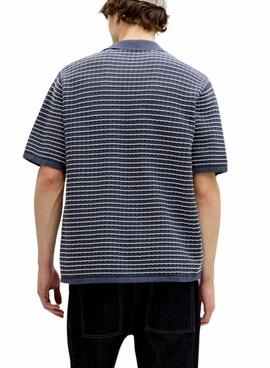 Polo Jack and Jones Nantucket rayures bleues pour homme