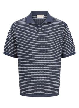 Polo Jack and Jones Nantucket rayures bleues pour homme