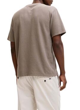 T-shirt Jack and Jones Austin taupe pour homme