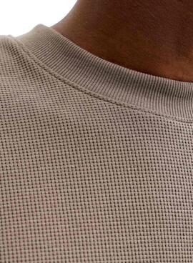 T-shirt Jack and Jones Austin taupe pour homme