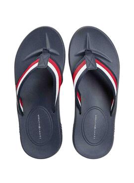 Tongs Tommy Hilfiger moulées pour homme en marine