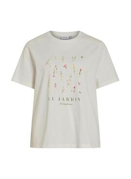 T-shirt Vila Sybil blanc pour femme.