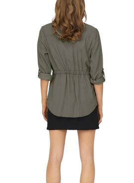 Chemise surdimensionnée verte Only Laris pour femme