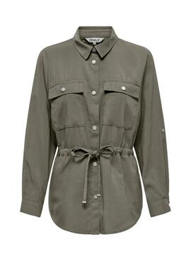 Chemise surdimensionnée verte Only Laris pour femme