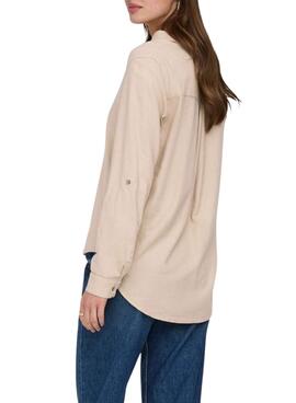 Chemise Only Goa beige pour femme