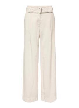 Pantalon Only Tila blanc pour femme