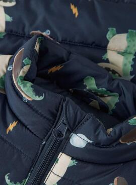 Gilet matelassé Name It Mylane dinosaures pour garçon