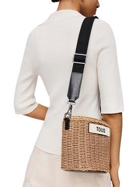 Sac à main Tous Scoubidou naturel et noir pour femme