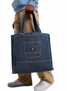Sac Dickies tote en denim foncé pour femme et homme