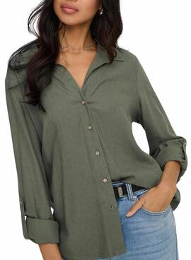 Chemise Only Goa verte pour femme