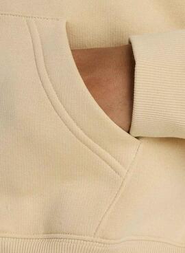 Sweatshirt New Balance en polaire camel pour femme