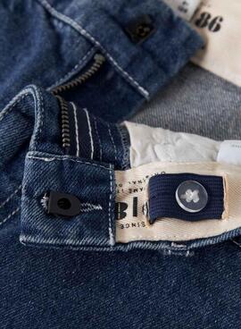 Bermuda en denim Name It Ben cargo lavado oscuro para niño