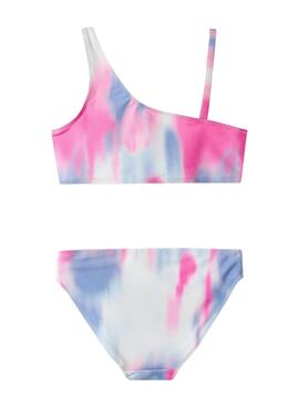 Nom du bikini Name It Zie imprimé bleu et rose pour fille