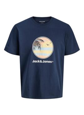 T-shirt Jack and Jones Perry bleu marine pour enfant