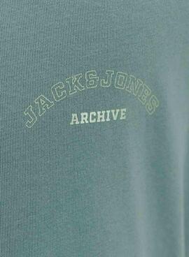 T-shirt Jack and Jones College verte pour enfant