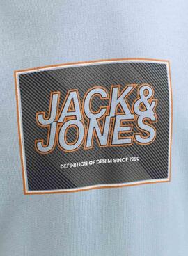 Sweatshirt Jack and Jones Rain bleue pour enfant.