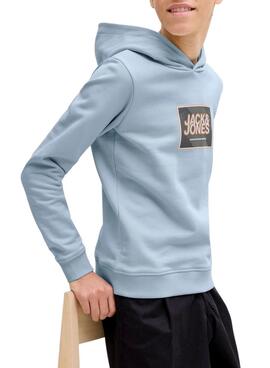 Sweatshirt Jack and Jones Rain bleue pour enfant.