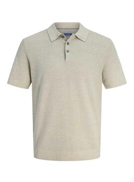Polo en punto Jack and Jones Bluriley verde pour homme