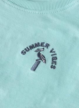 T-shirt Name It Flapz turquoise pour enfant